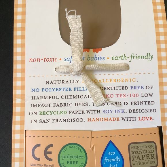 Apple Park Owl Organic Picnic Pal Blankie - NWT - Naturally Hypoallergenic - Picture 5 of 6